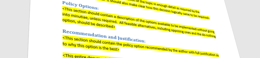 Image of a policy memorandum